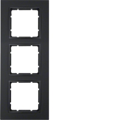 Рамка Berker 3Х пластиковыйя кольору антрацит B. 7 (10136626)
