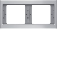 Рамка Berker 2Х горизонтальнаяя, алюміній, K. 5 (13637003)