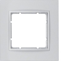 Рамка Berker 1Х пластиковыйя цвета алюминий B.7 (10116424)
