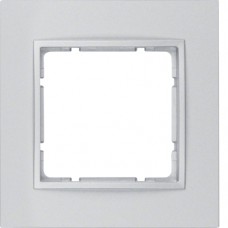 Рамка Berker 1Х пластиковыйя цвета алюминий B.7 (10116424)