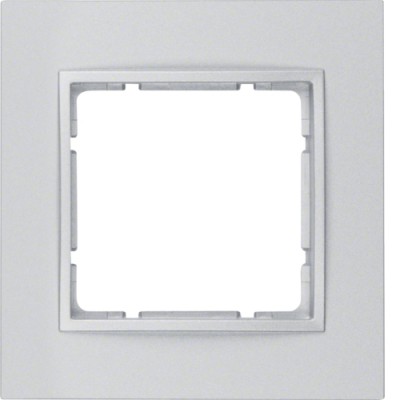 Рамка Berker 1Х пластиковыйя цвета алюминий B.7 (10116424)