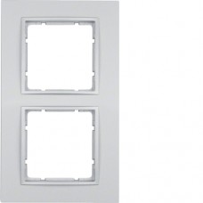 Рамка Berker 2Х пластиковыйя цвета алюминий B.7 (10126424)