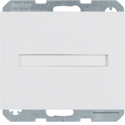 Розетка Berker с з/к, крышка, защ.контактов, поле д/надп., пол.белизна, 16А/250В K.1 (47527109)
