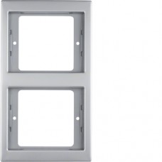 Рамка Berker 2Х нержавіюча сталь, вертикальна, K. 5 (13237004)