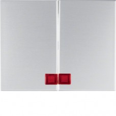 Клавиша Berker 2Х с линзой, алюминиевый лак, K.5 (14377003)