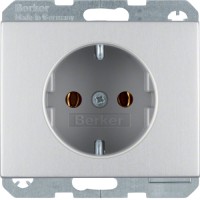Розетка Berker з з/к, 16А/250В, алюміній, K. 5 (47157003)