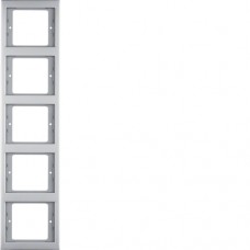 Рамка Berker 5Х нержавіюча сталь, вертикальна, K. 5 (13537004)