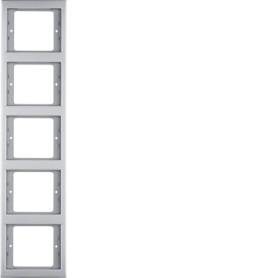 Рамка Berker 5Х нержавіюча сталь, вертикальна, K. 5 (13537004)