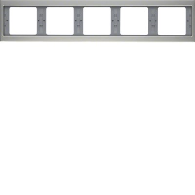 Рамка Berker 5Х нержавіюча сталь, горизонтальнаяя, K. 5 (13937004)