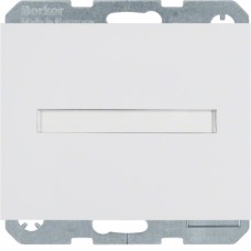 Розетка Berker с з/к, крышка, защ.контактов, поле д/надп., пол.белизна, 16А/250В K.1 (47527209)