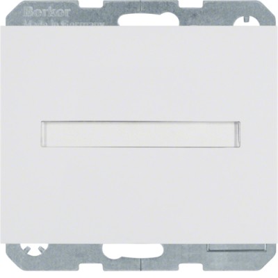 Розетка Berker с з/к, крышка, защ.контактов, поле д/надп., пол.белизна, 16А/250В K.1 (47527209)