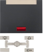 Клавиша Berker 1Х с линзами и полем д/надписи, антрацит, K.1 (14157106)