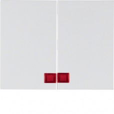 Клавиша Berker 2Х с линзой, пол.белизна, K.1 (14377009)