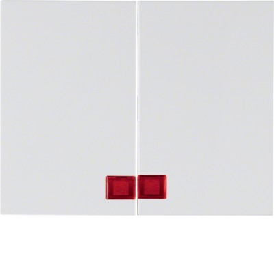 Клавиша Berker 2Х с линзой, пол.белизна, K.1 (14377009)