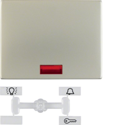 Клавіша Berker 1Х з лінзами, нержавіюча сталь, K. 5 (14157004)