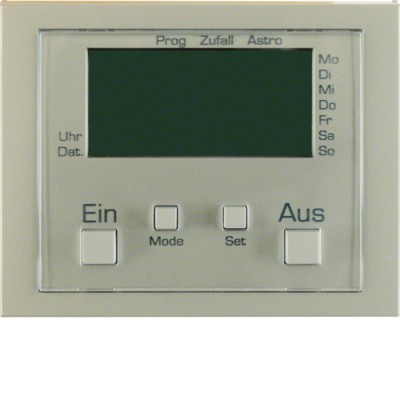 Таймер Berker с дисплеем и подключением датчика, стальной лак, K.5 (17387104)