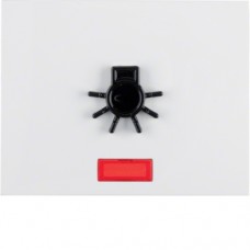 Клавиша Berker 1Х с линзой и рельефным знаком Свет, пол.белизна, K.1 (16517109)