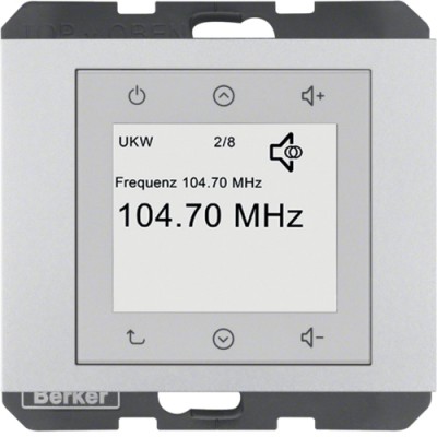 Radio Touch Berker без Спикера, K.5 алюминиевый лак (28847003)