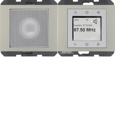 Radio Touch Berker с Спикером, стальной лак, K.5 (28807004)