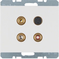 Мультимедійна розетка Berker: тюльпан/S-відео, підлогу.білизна, K. 1 (3315327009)