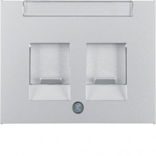 Накладка Berker для супортів під 2 модулі RJ12/RJ45, алюмінієвий лак, K. 5 (11827003)