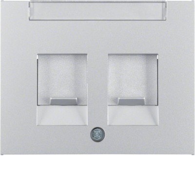 Накладка Berker для супортів під 2 модулі RJ12/RJ45, алюмінієвий лак, K. 5 (11827003)