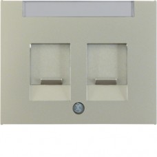 Накладка Berker для супортів під 2 модулі RJ12/RJ45, сталевий лак, K. 5 (11827004)
