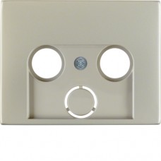 Накладка Berker для антеною розетки 2/3 отвори, нержавіюча сталь, K. 5 (12017014)