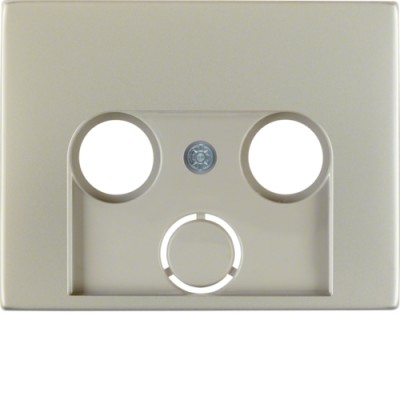 Накладка Berker для антеною розетки 2/3 отвори, нержавіюча сталь, K. 5 (12017014)