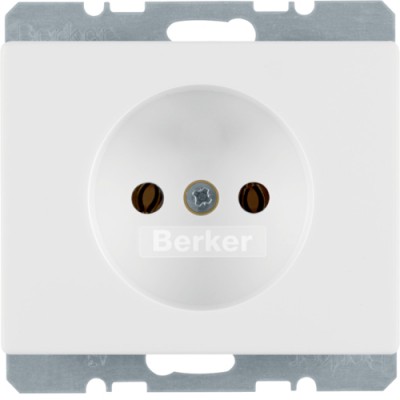 Розетка Berker без з/к, защ.контактов, пол.белизна, 16А/250В ARSYS (6161150169)
