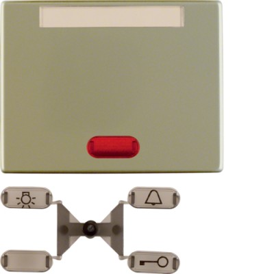 Клавиша Berker 1Х с линзами и полем д/надписи, бронза, ARSYS (14160201)