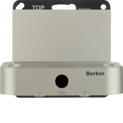 Док-станція Berker для iPod/iPhone, сталевий лак, K. 5 (28837004)