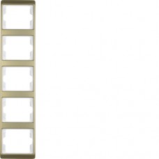 Рамка Berker 5Х золото, вертикальна, ARSYS (13540002)