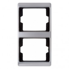Рамка Berker 2Х нержавіюча сталь, вертикальна, ARSYS (13240004)