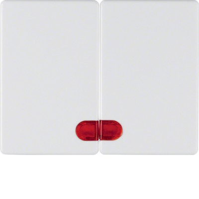 Клавиша Berker 2Х с линзой, пол.белизна, ARSYS (14370069)