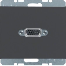 VGA-Розетка Berker с винтовыми клеммами, антрацит, K.1 (3315417006)
