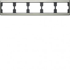 Рамка Berker 5Х нержавіюча сталь, горизонтальнаяя, ARSYS (13940004)