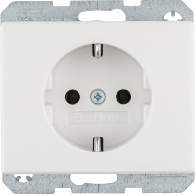 Розетка Berker с з/к, пол.белизна, 16А/250В ARSYS (47150069)