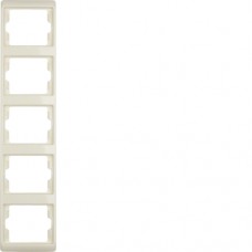 Рамка Berker 5Х белая, вертикальная, ARSYS (13530002)