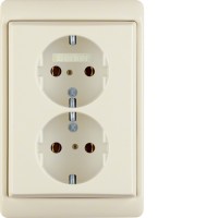 Розетка Berker с з/к двойная, цельная, белая, 16А/250В ARSYS (47530002)