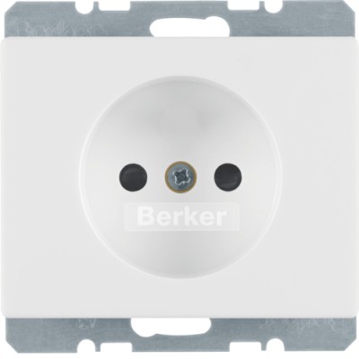 Розетка Berker без з/к, пол.белизна, 16А/250В ARSYS (6161150069)