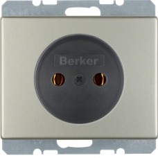Розетка Berker без з/к, нержавеющая сталь, 16А/250В ARSYS (6161140004)