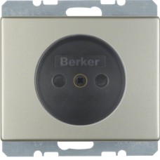 Розетка Berker без з/к, защ.контактов, нержавеющая сталь, 16А/250В ARSYS (6161140104)