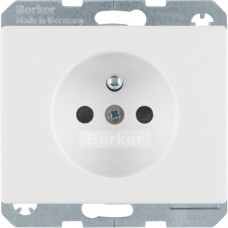 Розетка Berker с центральным з/к с защ.контактов, пол.белизна, 16А/250В ARSYS (6765750069)