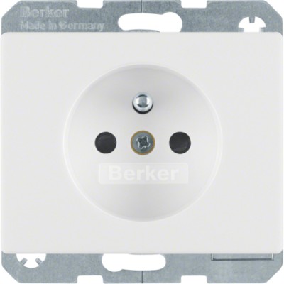 Розетка Berker с центральным з/к с защ.контактов, пол.белизна, 16А/250В ARSYS (6765750069)
