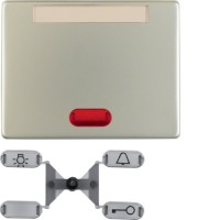 Клавиша Berker 1Х с линзами и полем д/надписи, нержавеющая сталь, ARSYS (14160204)