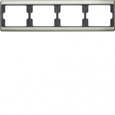 Рамка Berker 4Х нержавеющая сталь, горизонтальнаяя, ARSYS (13840004)