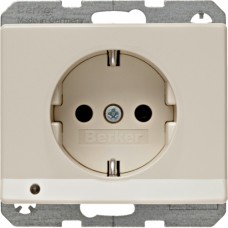 Розетка Berker с з/к з защ.от детей з LED-подсветкой, белая, 16А/250В ARSYS (41090002)
