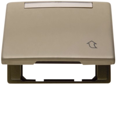 Рамка Berker 1Х з кришкою з полем д/надпису, плоский варіант, бронза, ARSYS (11551001)