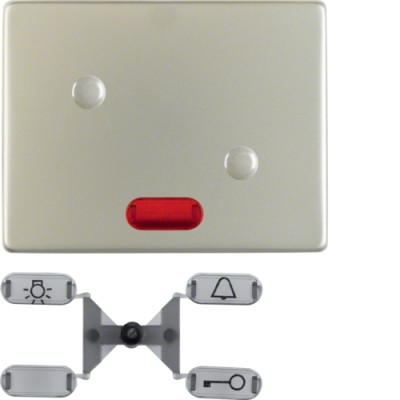 Клавиша Berker 1Х с линзами, прикручивается, нержавеющая сталь, ARSYS (14140010)